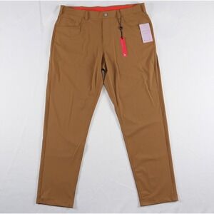 NEW Redvanly Kent Pants Mens XL Espresso Brown Golf Performance Pull-up Athletic